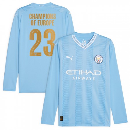 Manchester City Champions of Europe Hjemmedrakt 2023-24 Langermet Manchester City Champions of Europe Hjemmedrakt 2023-24 Langermet